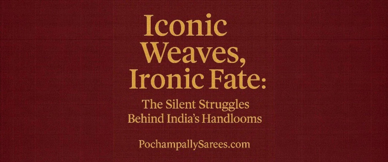 Iconic Weaves Ironic Fate - pochampallysarees.com