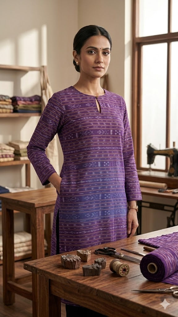 Authentic Handwoven Sambalpuri Ikat Cotton Fabric
