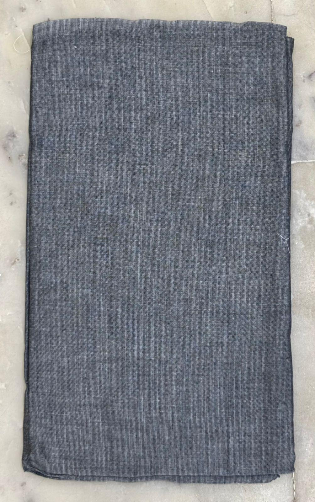 Unstitched Purple & Grey Ikat Cotton Suit Material - pochampallysarees.com