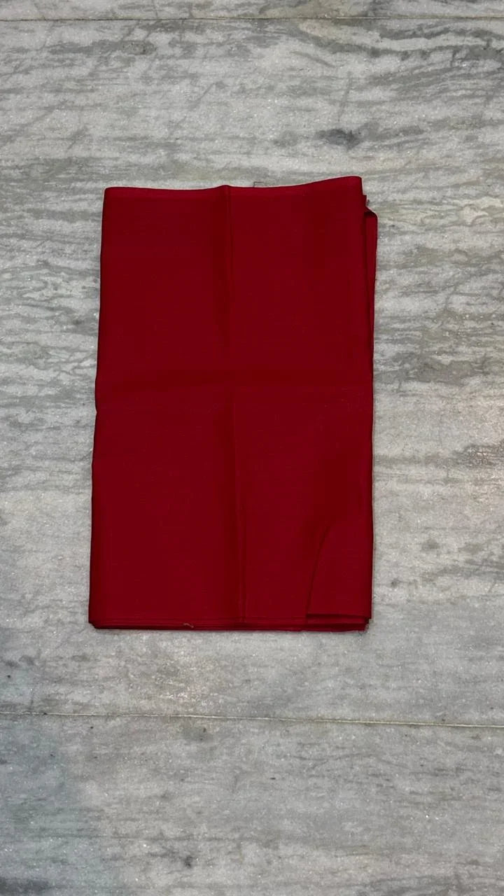 Navy Blue Ikat & Deep Red Handloom Suit Set - pochampallysarees.com
