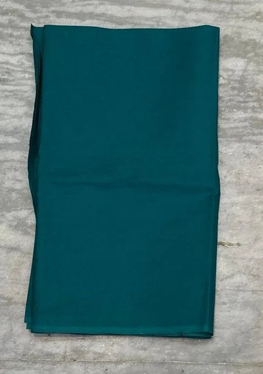 Pure Handloom Ikat Charcoal Grey and Teal Green Unstitched Suit Set - pochampallysarees.com