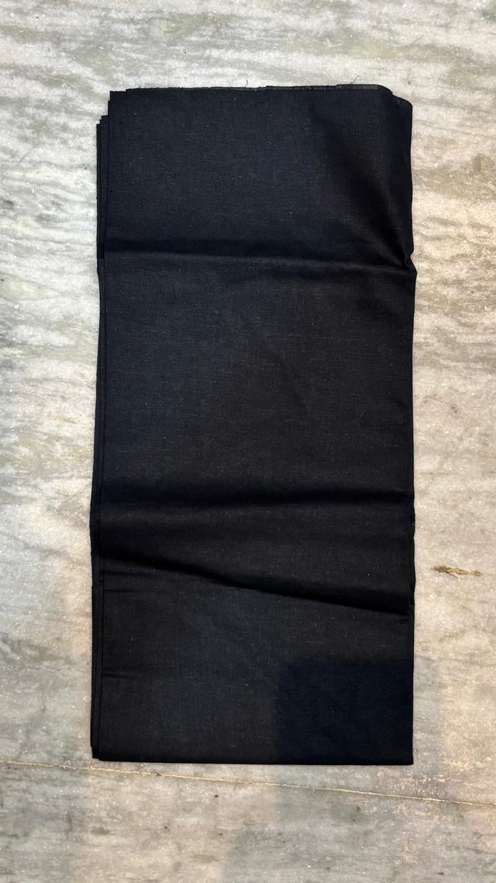 Pure Handloom Zig-Zag Ikat Bottle Green and Jet Black Unstitched Suit Set - pochampallysarees.com