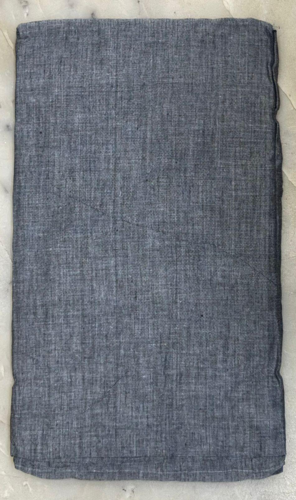 Premium Dark Green & Grey Ikat Cotton Unstitched Suit Material - pochampallysarees.com