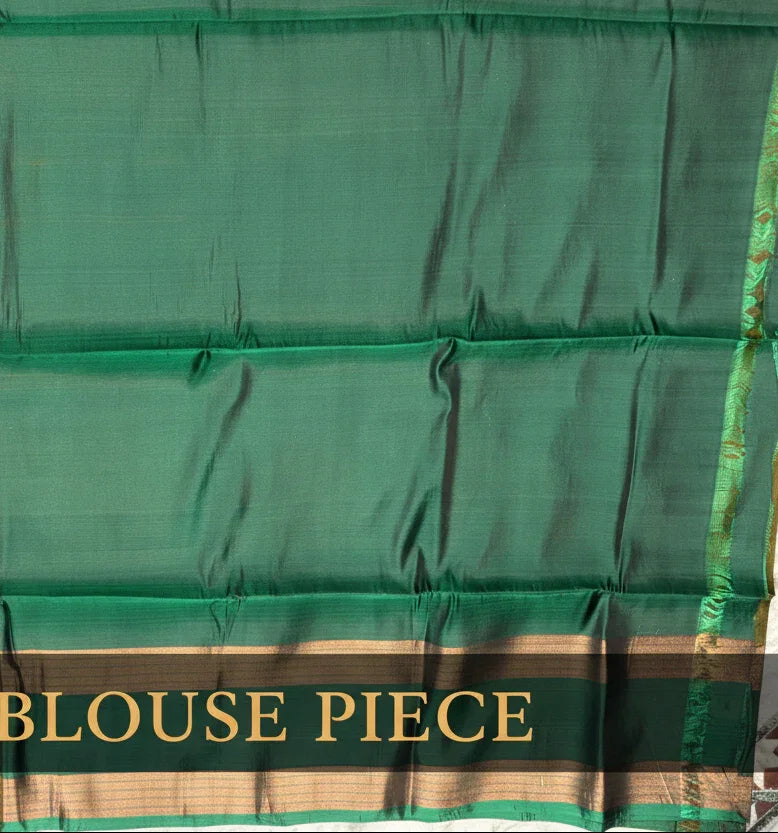 Elegant Maroon and Green Pure Soft Silk Saree with Rich Zari Pallu - pochampallysarees.com