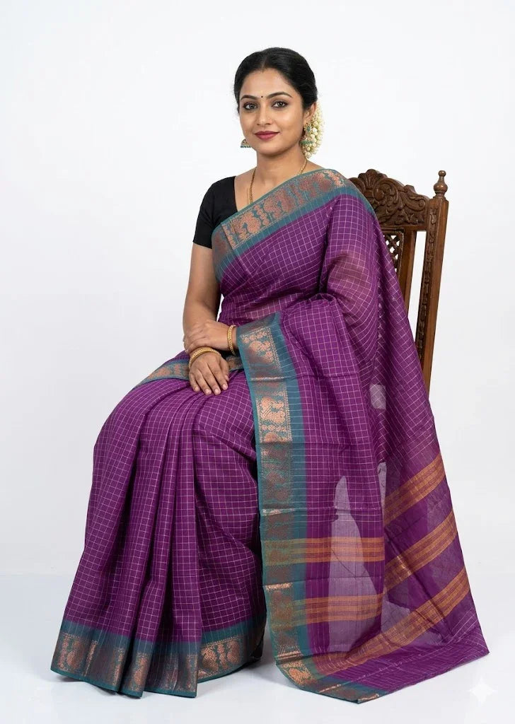 NARAYANPET COTTON SARI -144 - pochampallysarees.com