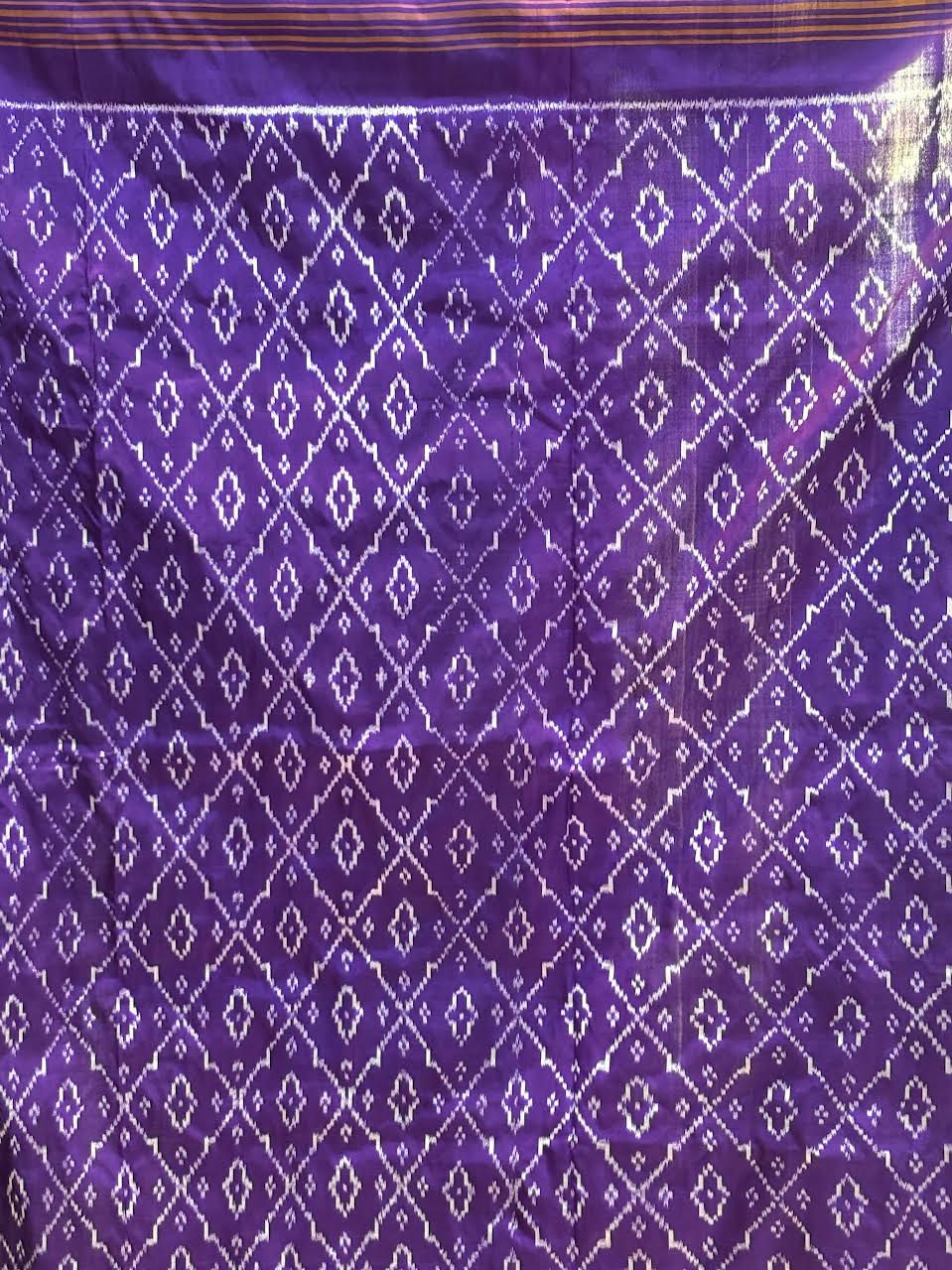 POCHAMPALLY IKKAT SILK OLIVE GREEN PURPLE SARI - pochampallysarees.com