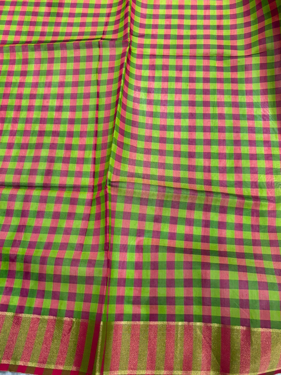 POCHAMPALLY IKKAT SICO CHECKS SARI - pochampallysarees.com