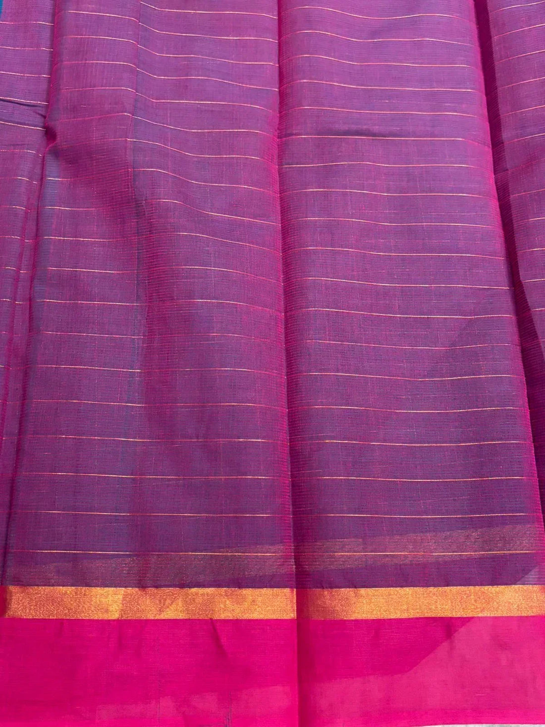 MANGALAGIRI COTTONS BODY NAVY BLUE CHECKS DESIGNER BORDER ZARI PALLU AND BLOUSE RUNNING - pochampallysarees.com