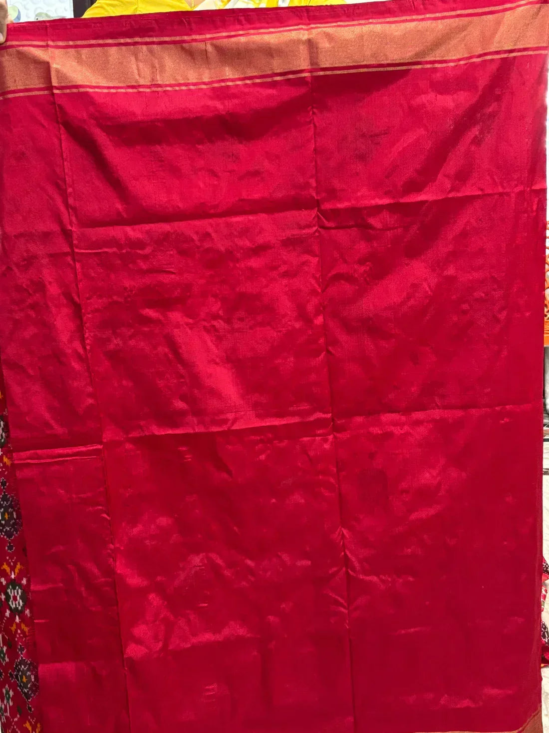 POCHAMPALLY IKKAT SILK PATOLA RED SARI | COD | SILK MARK | WEAVER PRICE - pochampallysarees.com