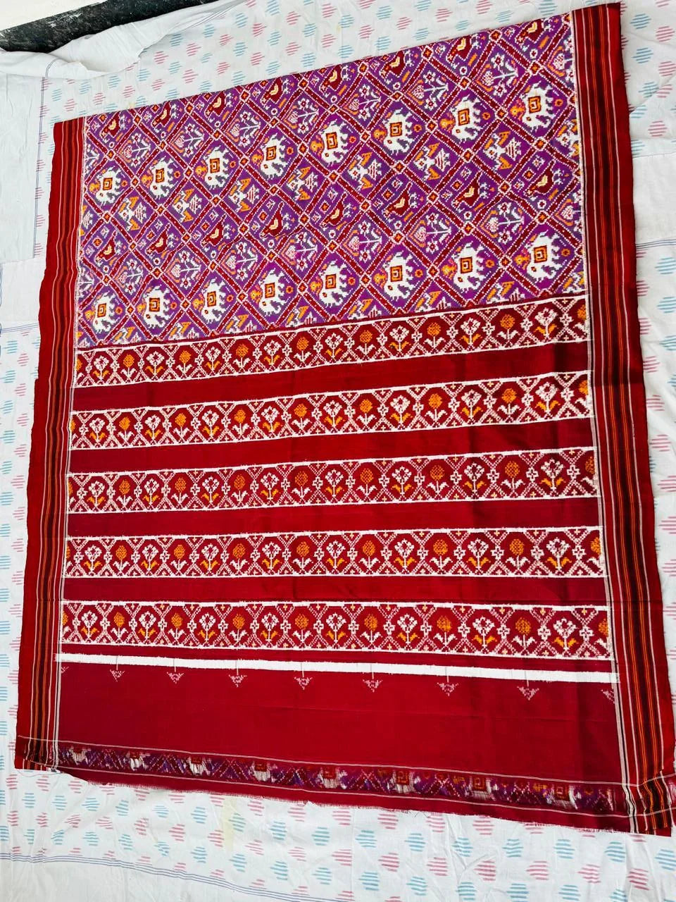 POCHAMPALLY DOUBLE IKKAT PATOLA SAREE - pochampallysarees.com