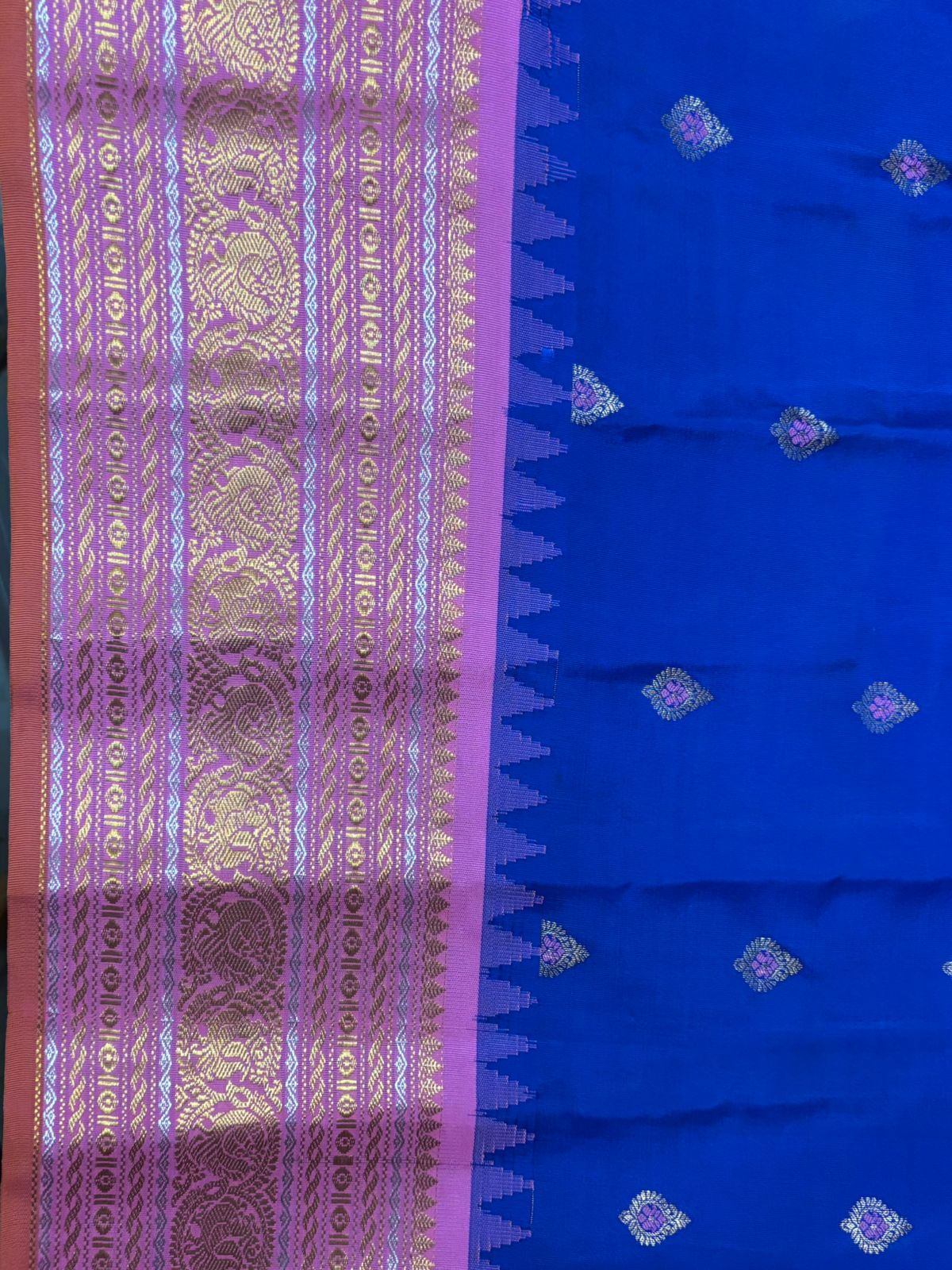 Pure Gadwal Silk Saree Blue