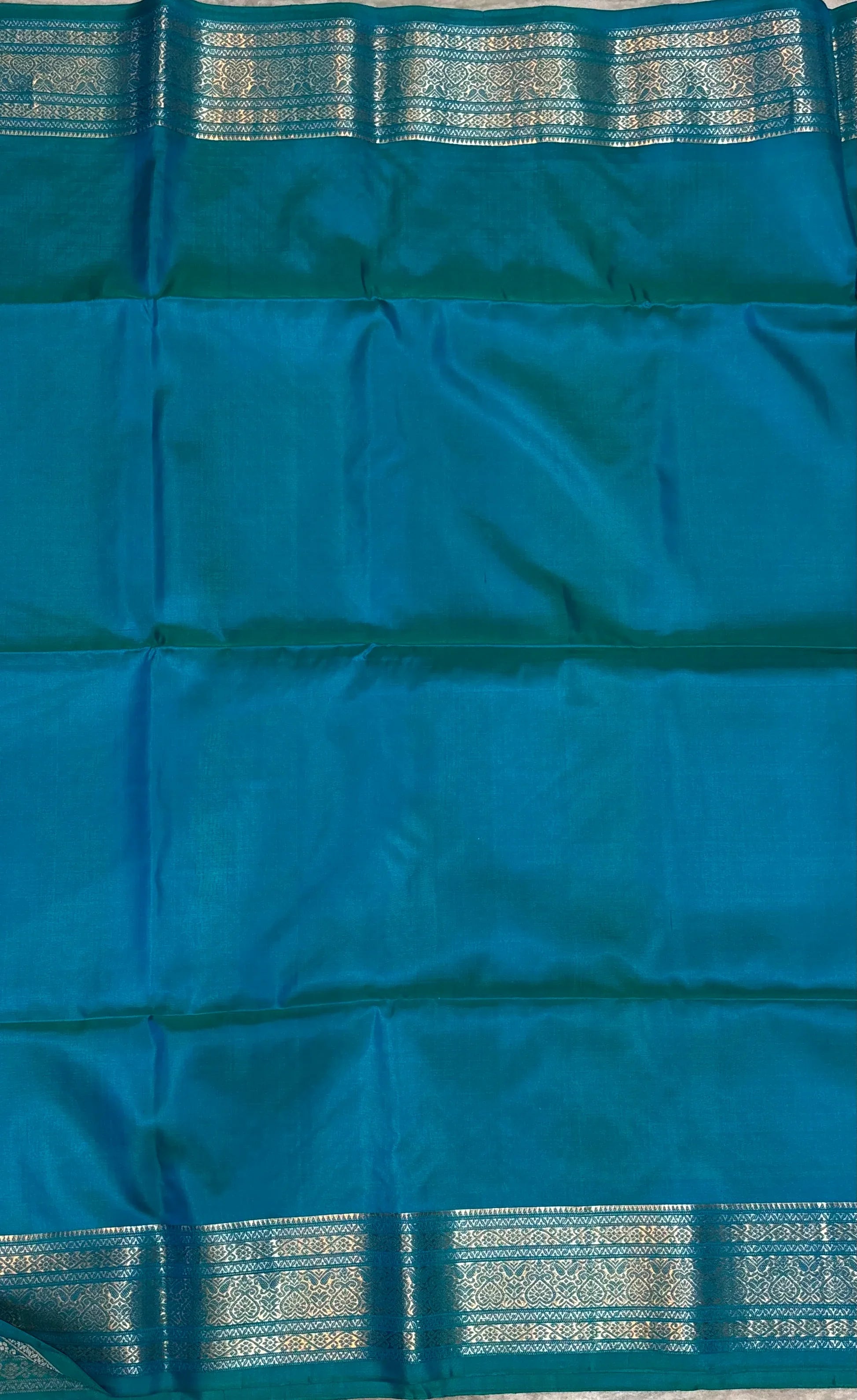 Kanchi Pure Soft Silk Ikat Orange and Blue Saree - pochampallysarees.com