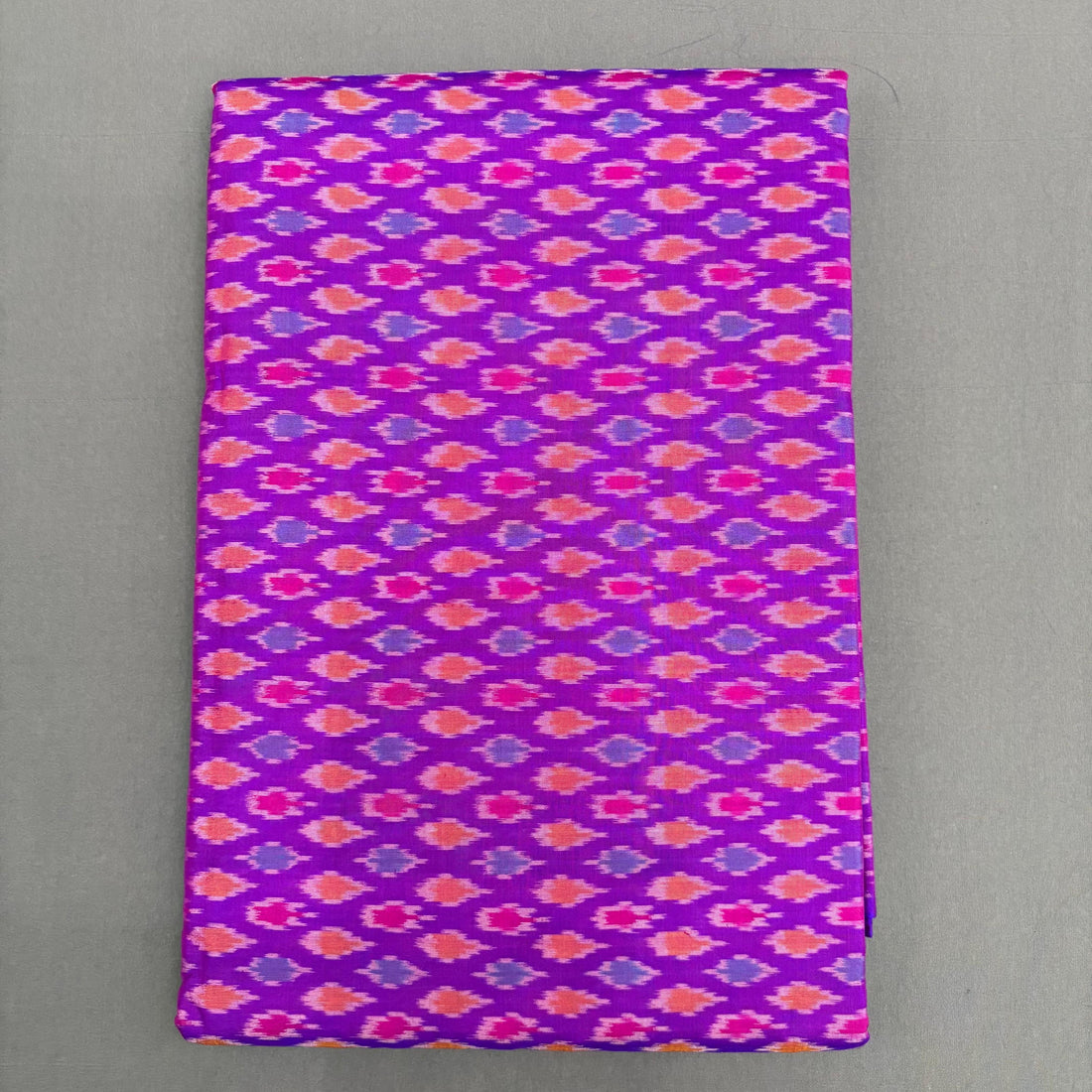 POCHAMPALLY IKKAT SICO PURPLE FABRIC - pochampallysarees.com