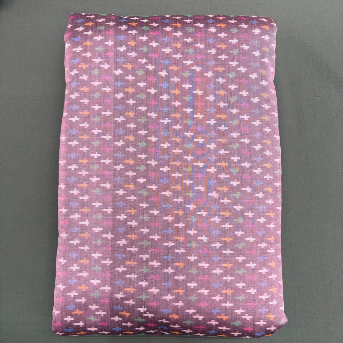 POCHAMPALLY IKKAT SICO PURPLE FABRIC - pochampallysarees.com