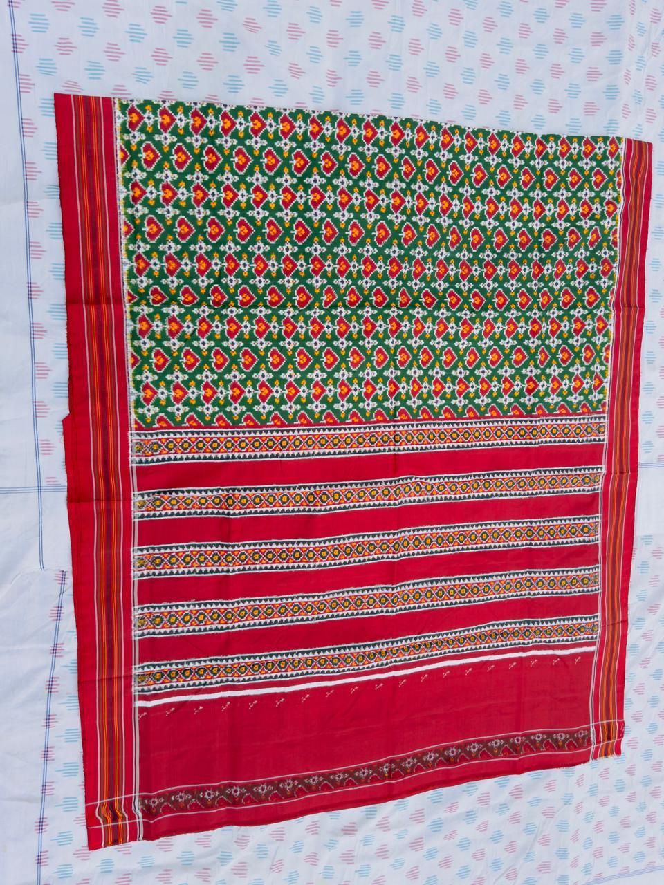 POCHAMPALLY DOUBLE IKKAT PATOLA SAREE - pochampallysarees.com