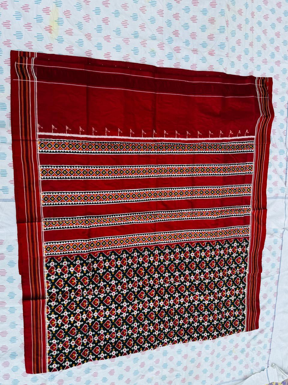 POCHAMPALLY DOUBLE IKKAT PATOLA SAREE - pochampallysarees.com