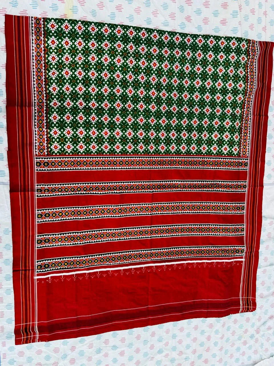 POCHAMPALLY DOUBLE IKKAT PATOLA SAREE - pochampallysarees.com