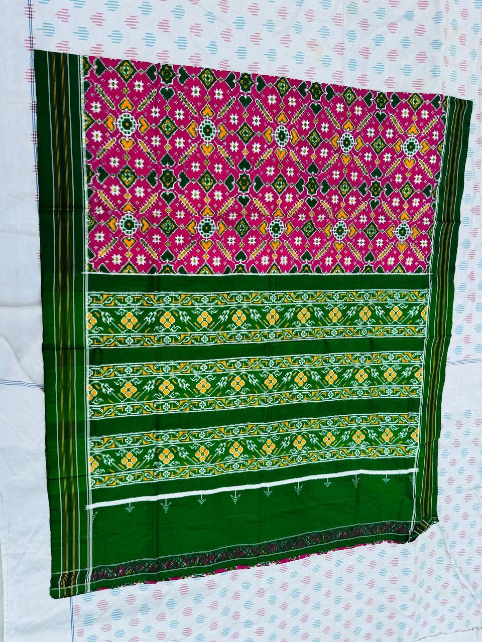 POCHAMPALLY DOUBLE IKKAT PATOLA SAREE - pochampallysarees.com