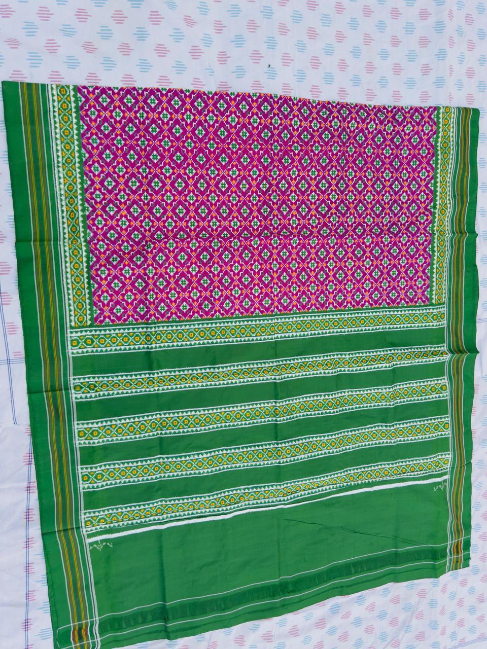 POCHAMPALLY DOUBLE IKKAT PATOLA SAREE - pochampallysarees.com