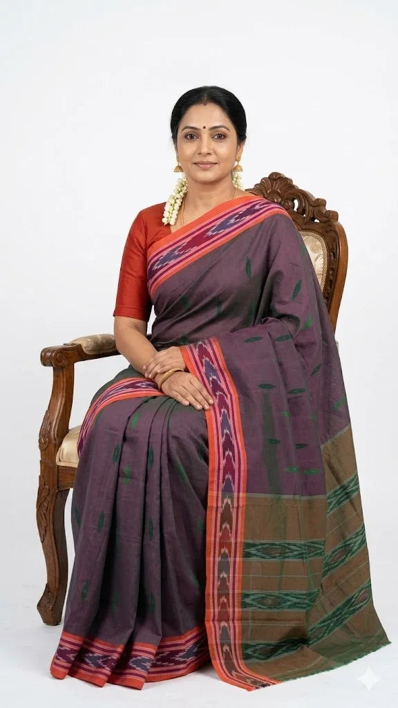 pochampally ikkat cotton saree without blouse h1 title and spesfication bullet - pochampallysarees.com