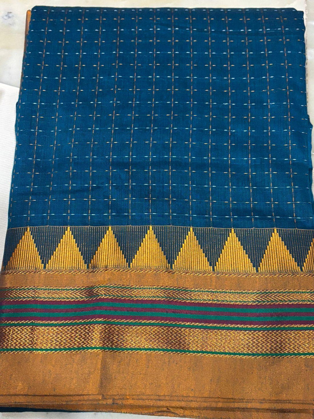 MANGALAGIRI COTTON SAREE RUNNING BLOUSE - pochampallysarees.com