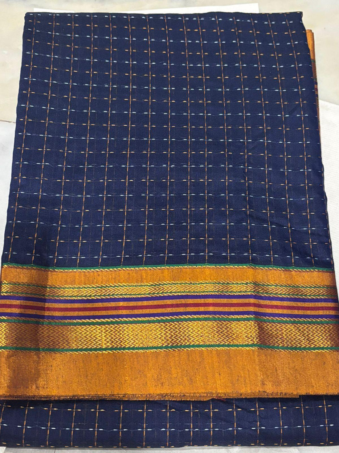 MANGALAGIRI COTTON SAREE RUNNING BLOUSE - pochampallysarees.com