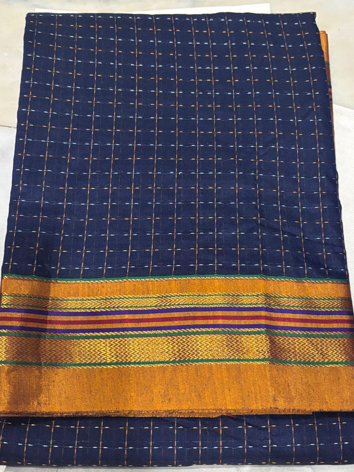 MANGALAGIRI COTTON SAREE RUNNING BLOUSE - pochampallysarees.com