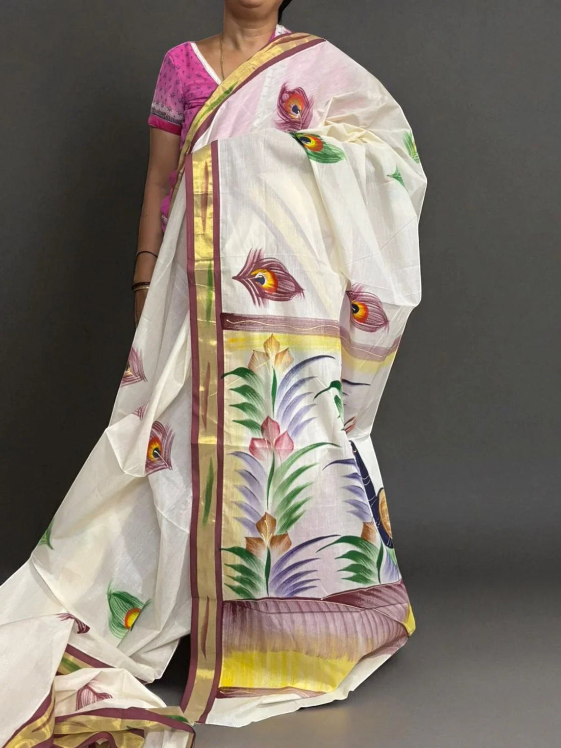 PURE MANGALAGIRI COTTON SAREE - pochampallysarees.com