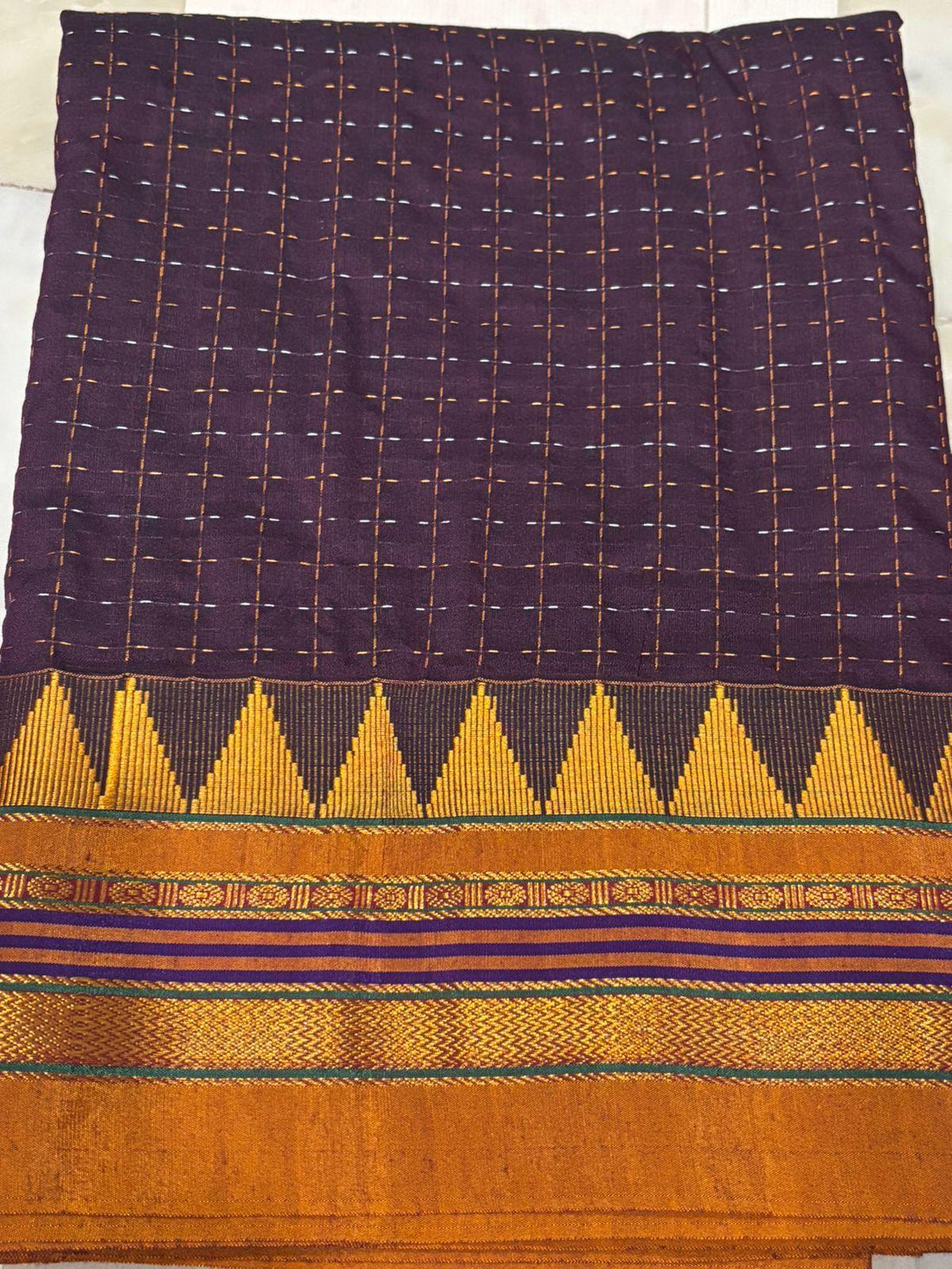 MANGALAGIRI COTTON SAREE RUNNING BLOUSE - pochampallysarees.com