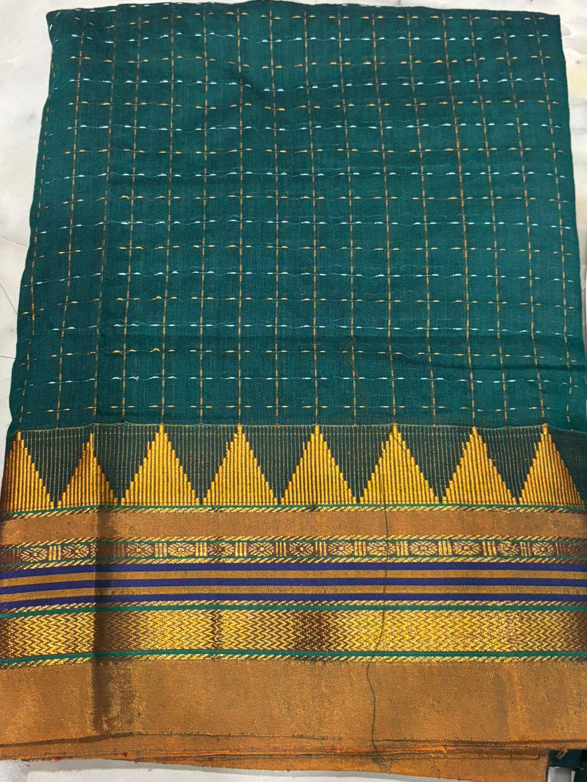 MANGALAGIRI COTTON SAREE RUNNING BLOUSE - pochampallysarees.com