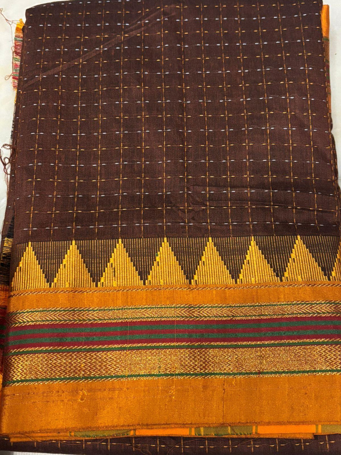 MANGALAGIRI COTTON SAREE RUNNING BLOUSE - pochampallysarees.com