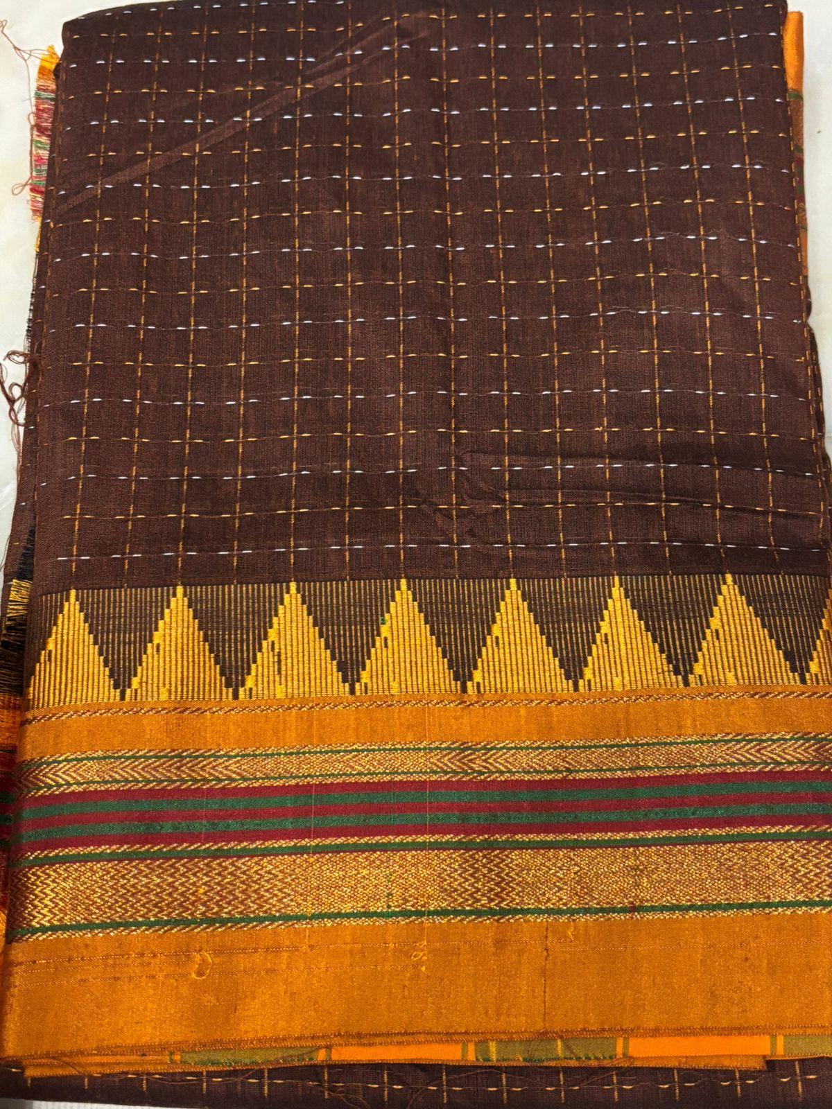 MANGALAGIRI COTTON SAREE RUNNING BLOUSE - pochampallysarees.com