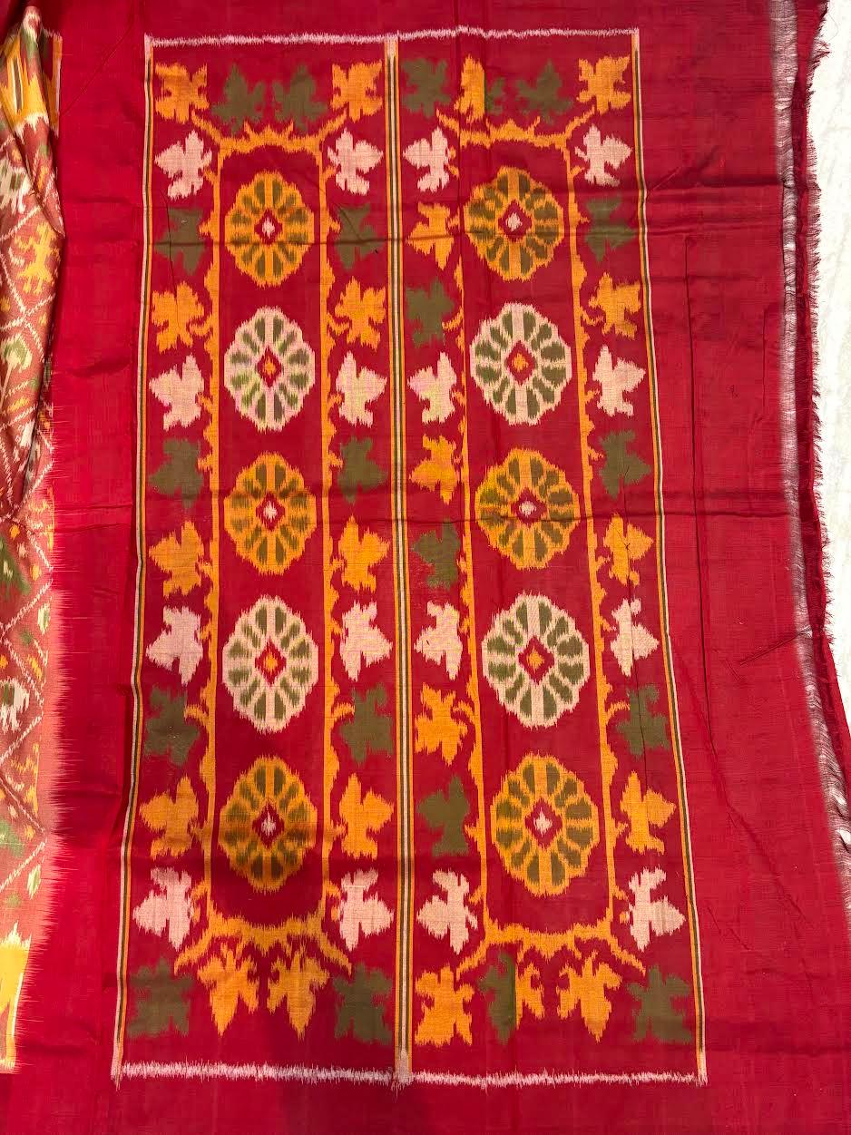 Handicraft Pure Soft Cotton Pochampally Ikkat Hand Print Women&