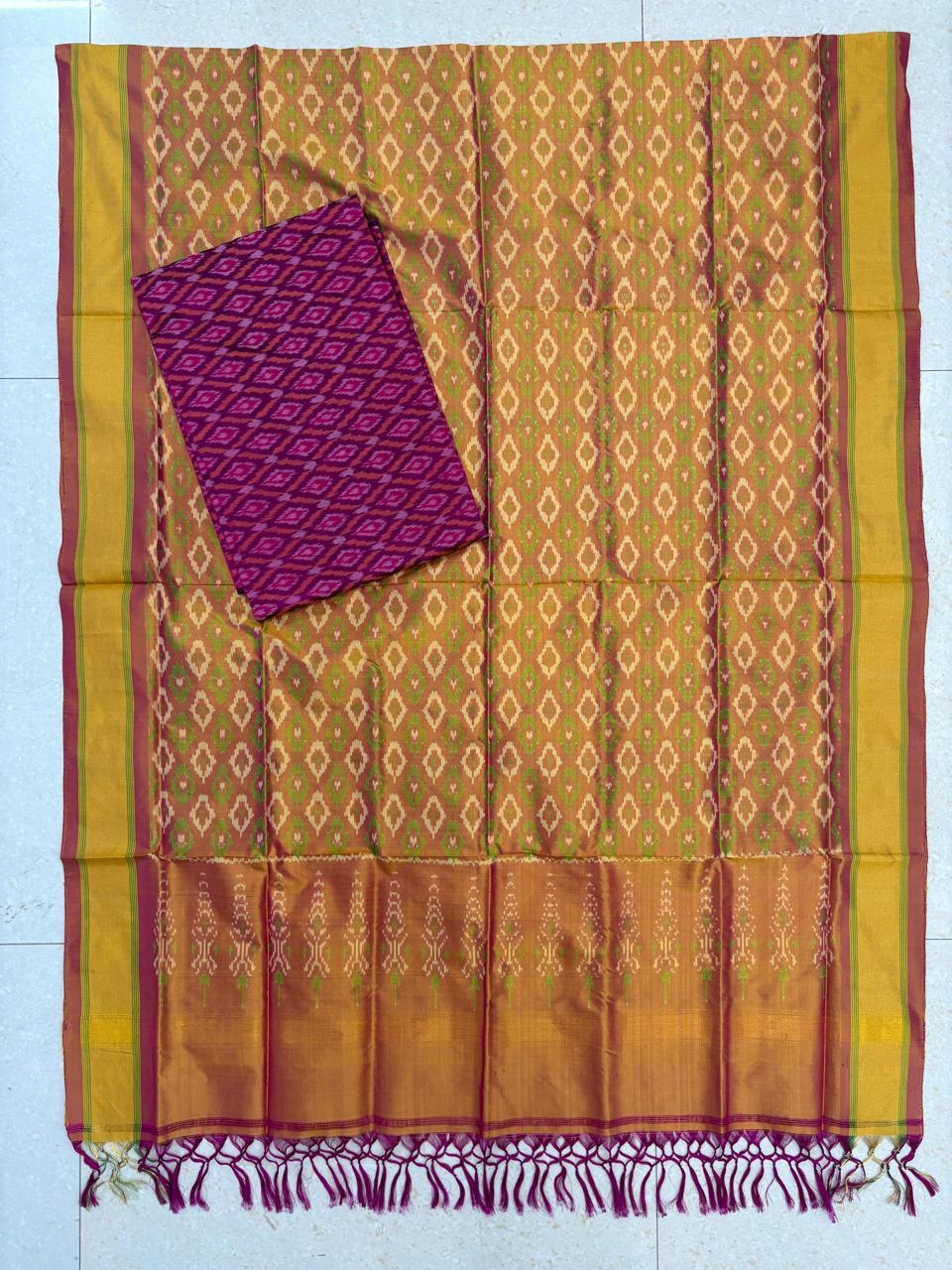 IKKAT SILK SUITE - pochampallysarees.com