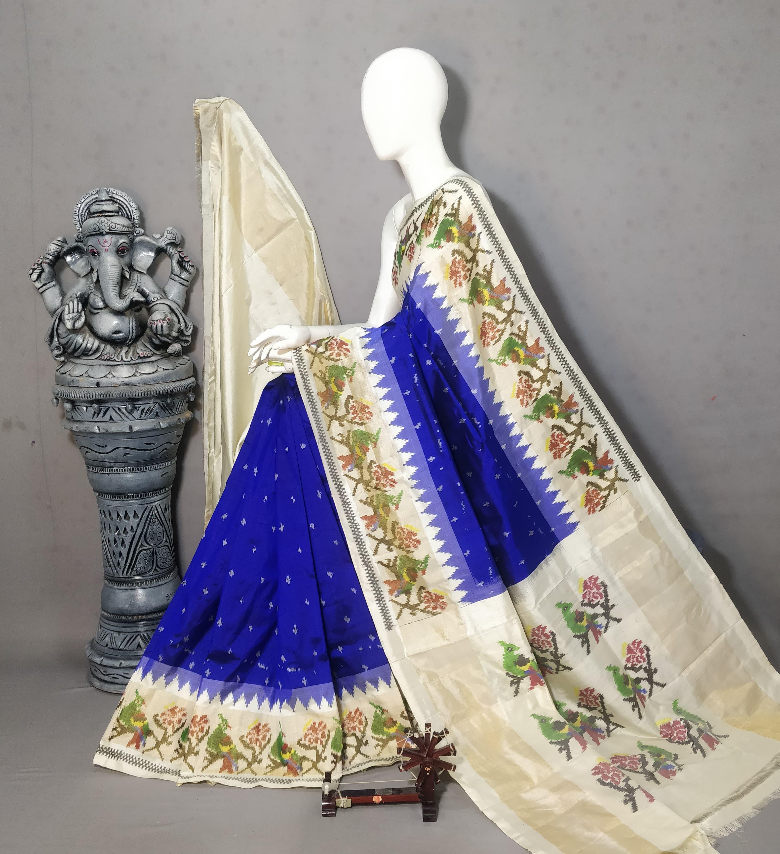 POCHAMPALLY IKKAT SILK BLUE SARI