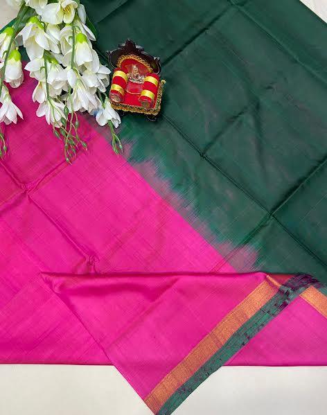 Pink Soft Silk Saree - pochampallysarees.com