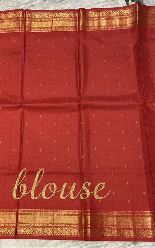 Pure Gadwal Silk Saree - Sky Blue & Red with Rich Gold Zari Border | Traditional Wedding Wear - pochampallysarees.com