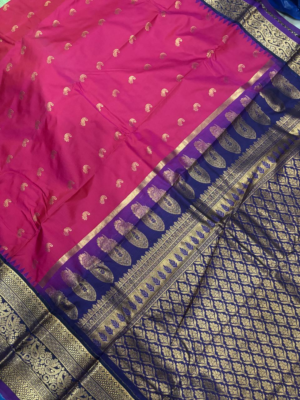 Semi Gadwal Silk Saree