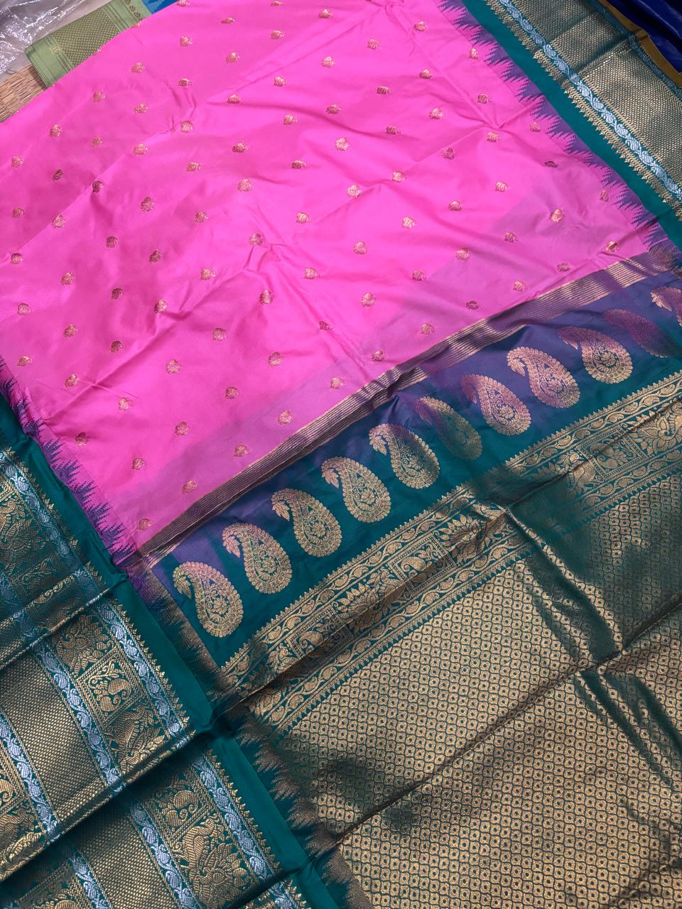 Semi Gadwal Silk Saree