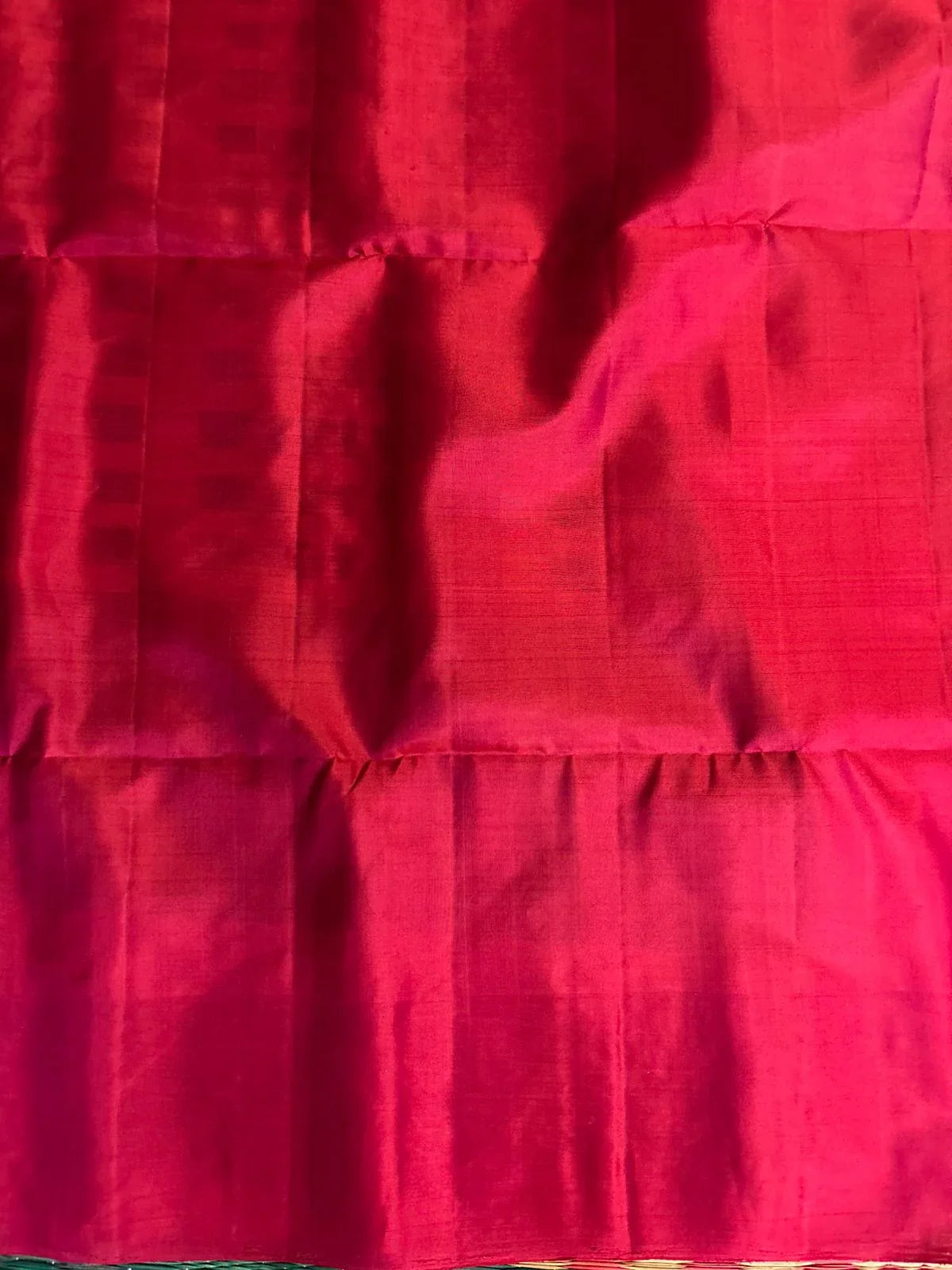 PURE SOFT SILK SAREE BODY GREEN BORDER RED SARI
