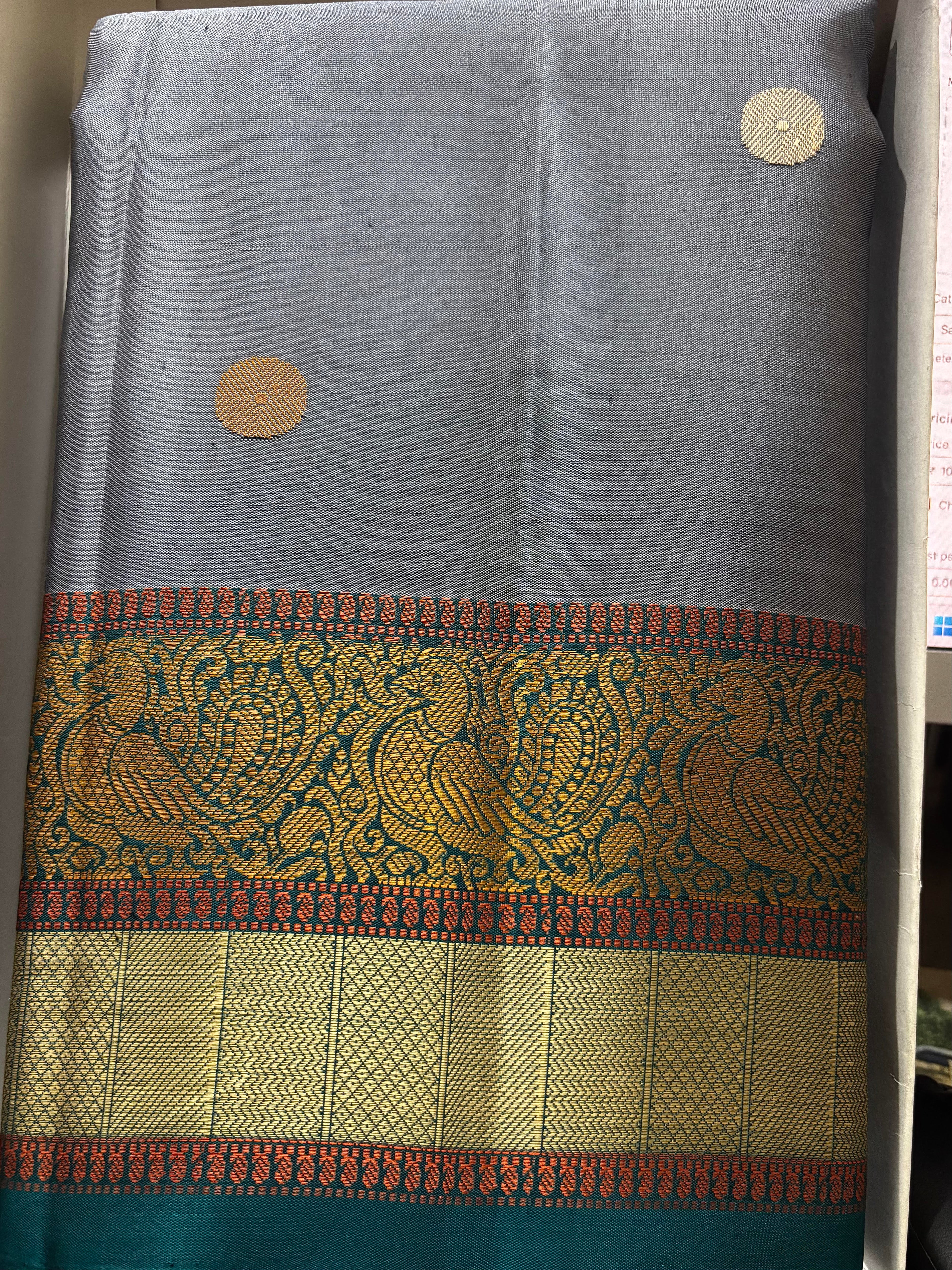 Gray Soft Silk Saree
