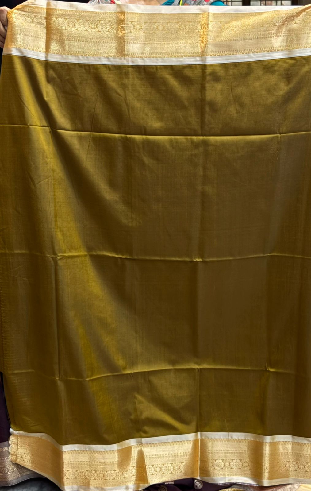 Elegant Deep Wine Purple Dharmavaram Pattu Saree with Gold Zari Border