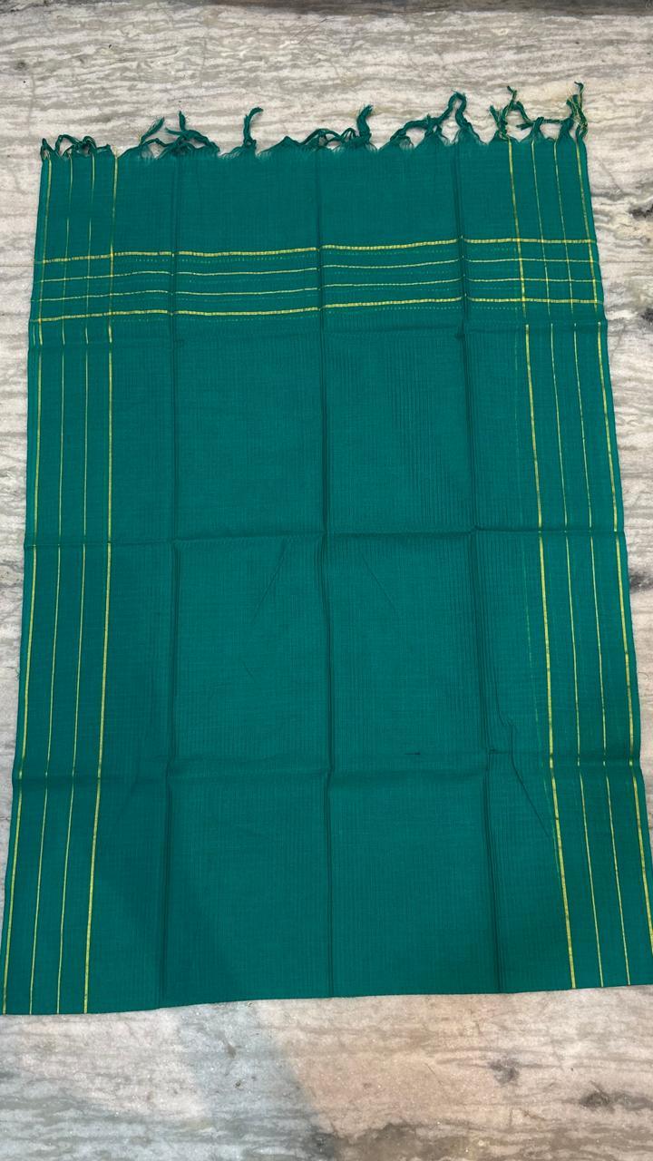 Pure Handloom Ikat Charcoal Grey and Teal Green Unstitched Suit Set - pochampallysarees.com