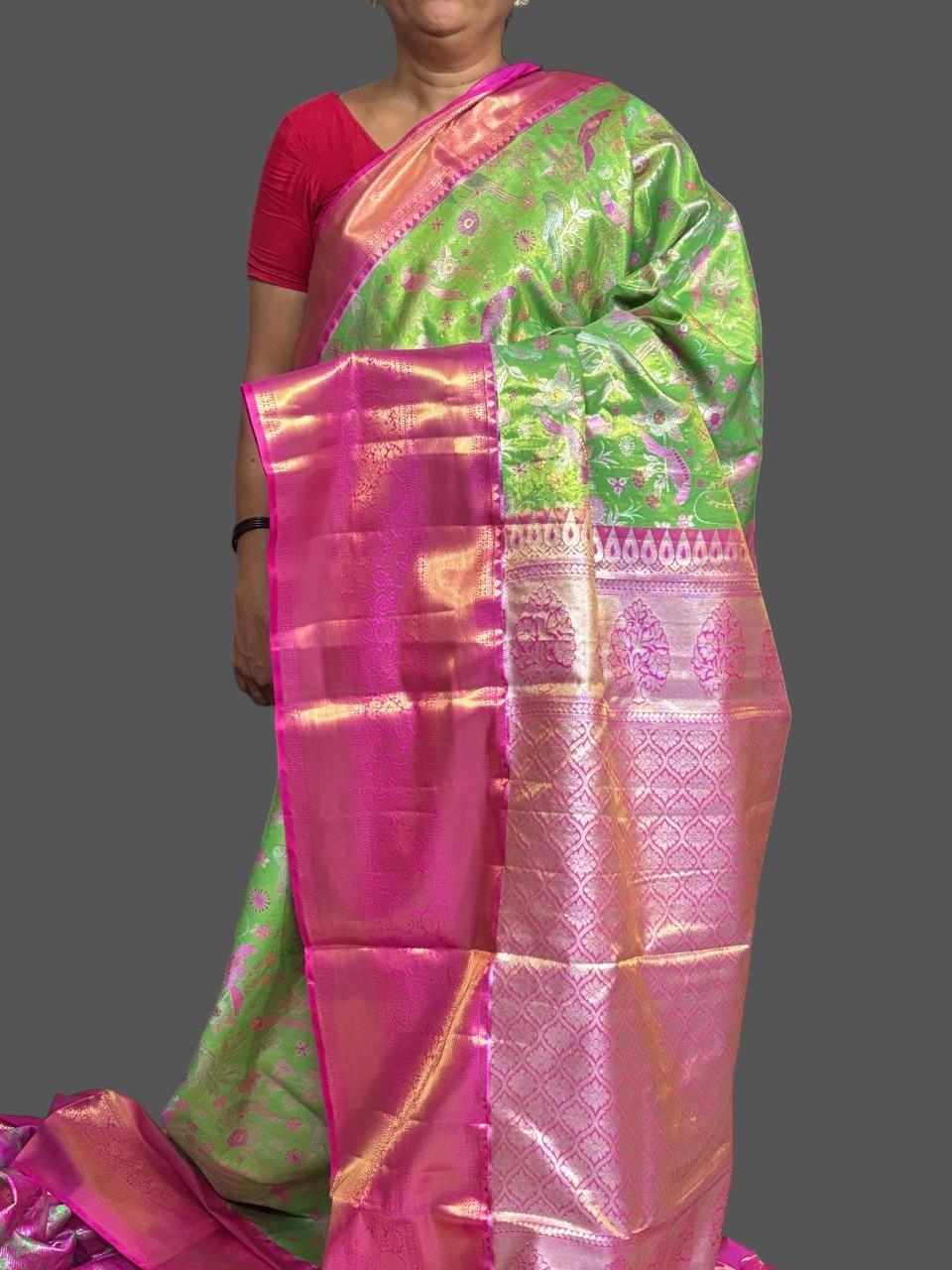 DHARMAVARAM SAREE TISSUE - pochampallysarees.com