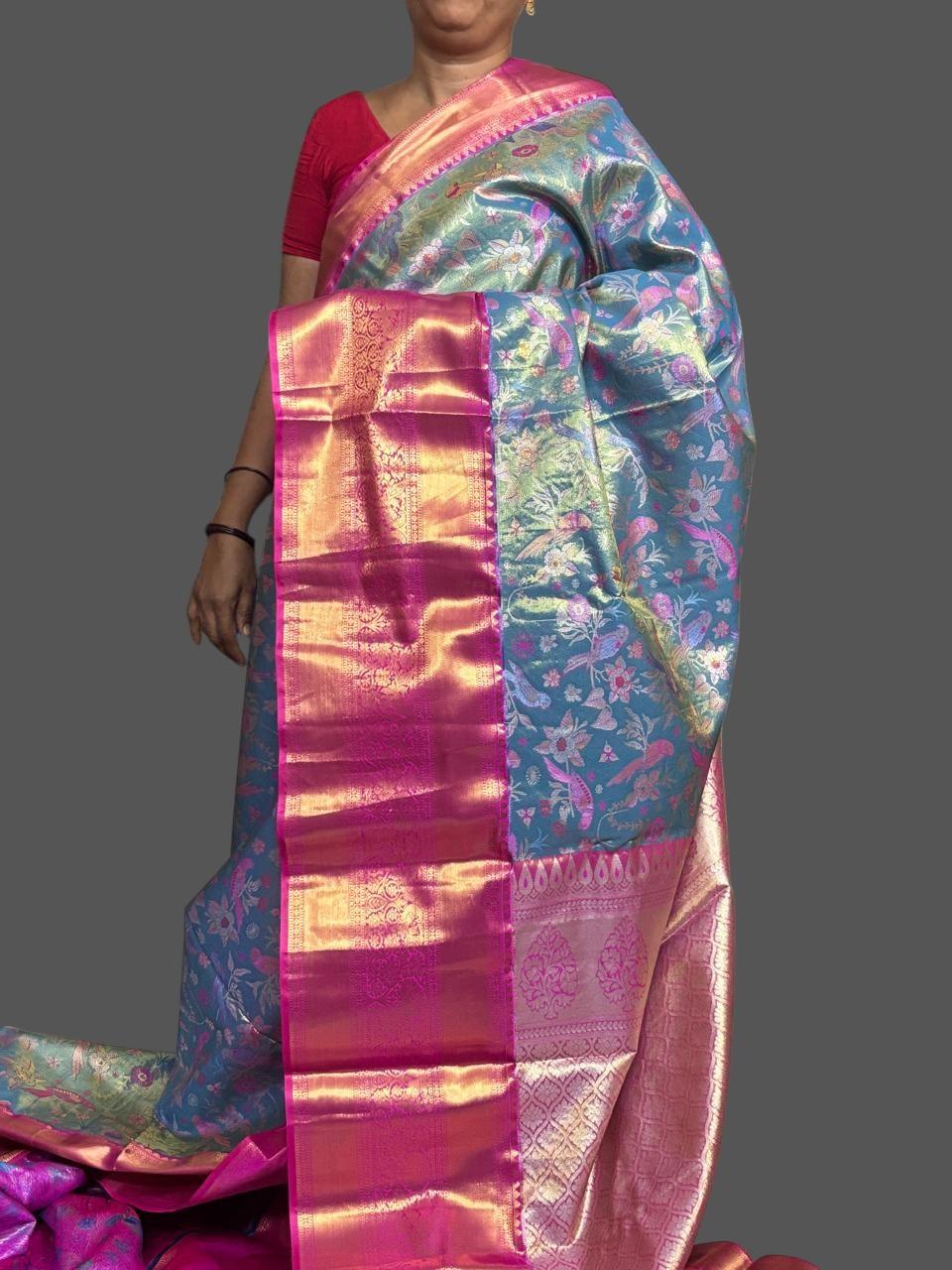 DHARMAVARAM SAREE TISSUE - pochampallysarees.com