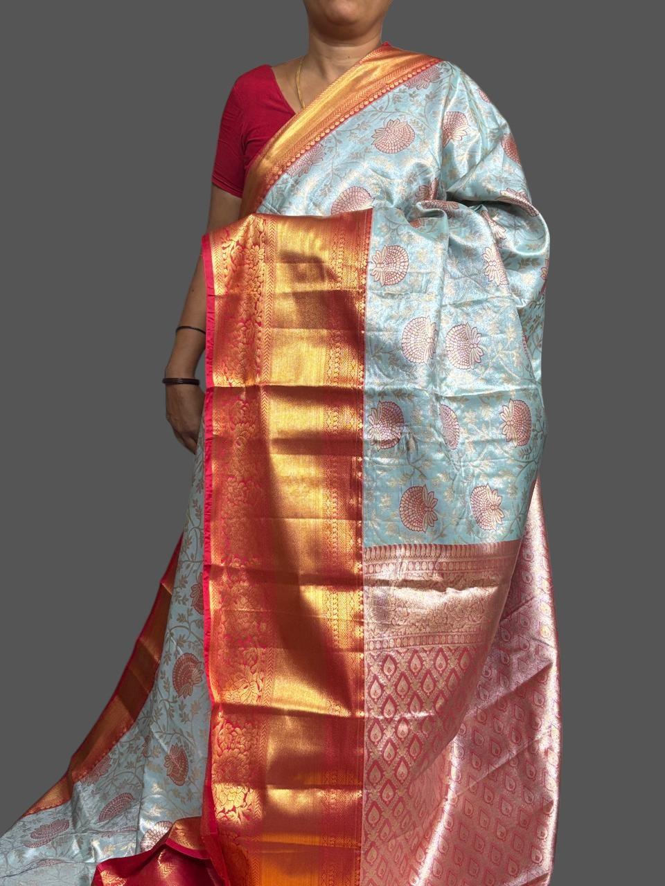 DHARMAVARAM SAREE TISSUE - pochampallysarees.com