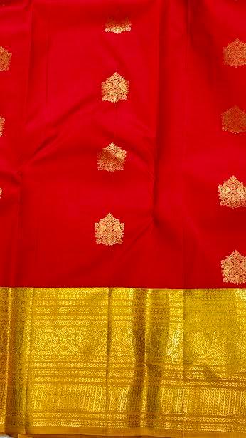 Authentic Red & Gold Kanchipuram Pure Pattu Saree | Silk Mark Certified