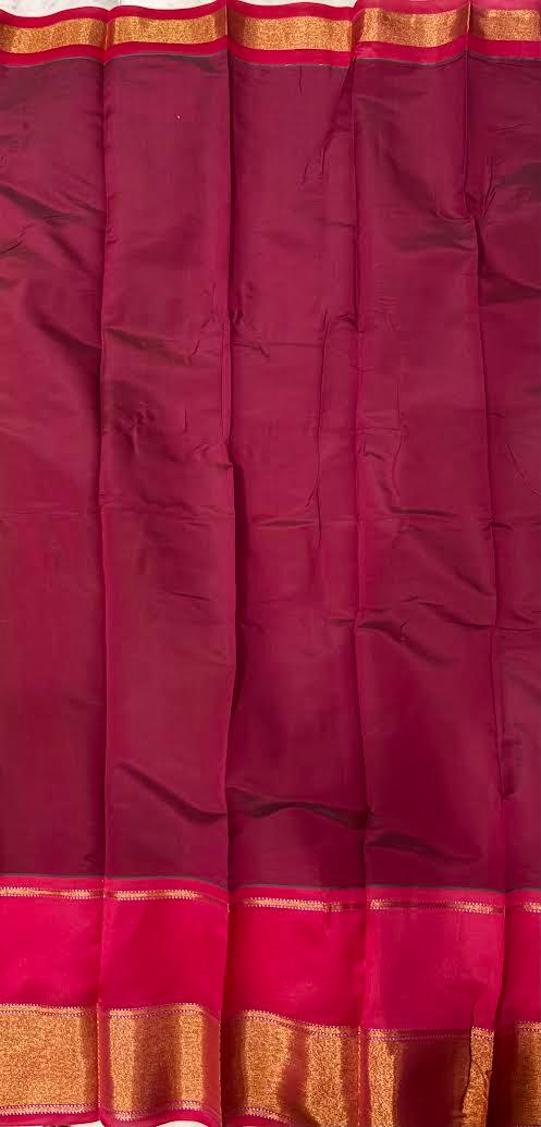 Exquisite Lime Green & Maroon Kuppadam Pattu Saree - pochampallysarees.com
