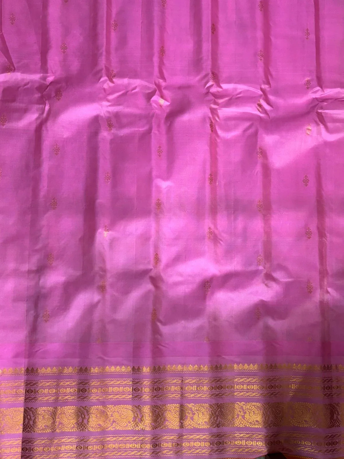GADWAL PURE SILK HANDLOOM SAREE BROWN - pochampallysarees.com