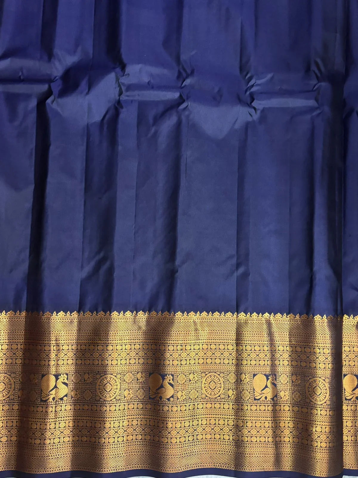 GADWAL SILK SARI Ananda Blue - pochampallysarees.com